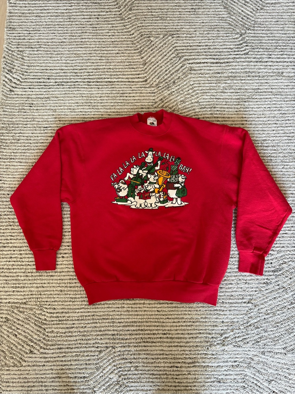 Vintage Fruit of the Loom Holiday Sweatshirt
